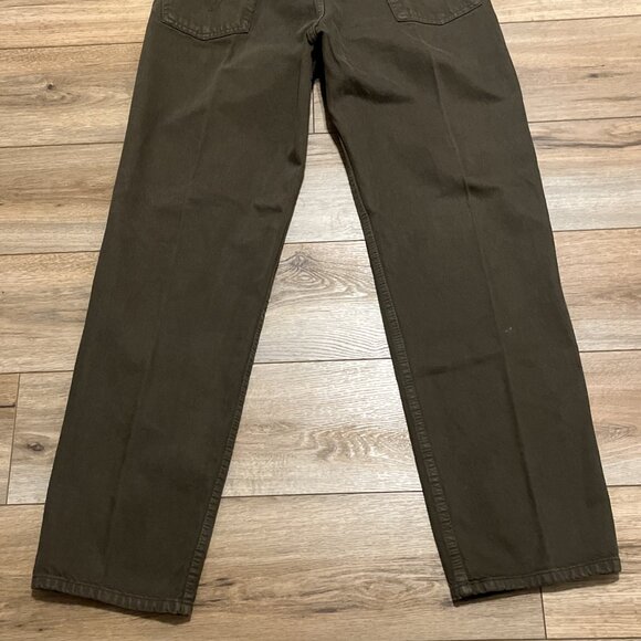 Men's Levis 550 Relaxed Fit Denim Jeans SZ 36x34 Dark Green Modern Red Tab - Picture 14 of 14